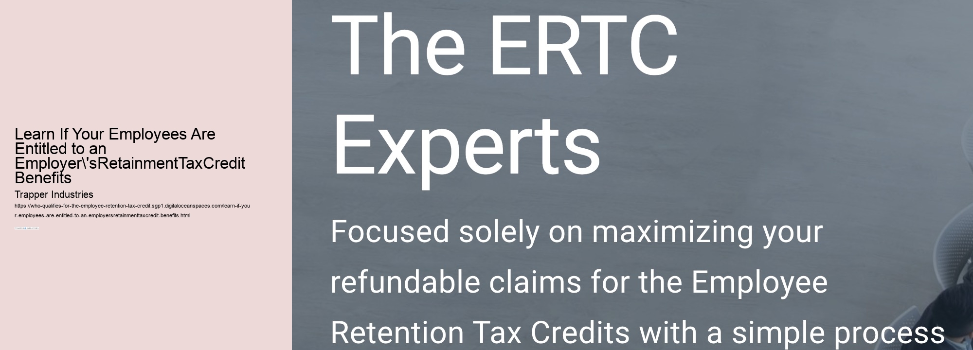 Learn If Your Employees Are Entitled to an Employer'sRetainmentTaxCredit Benefits  