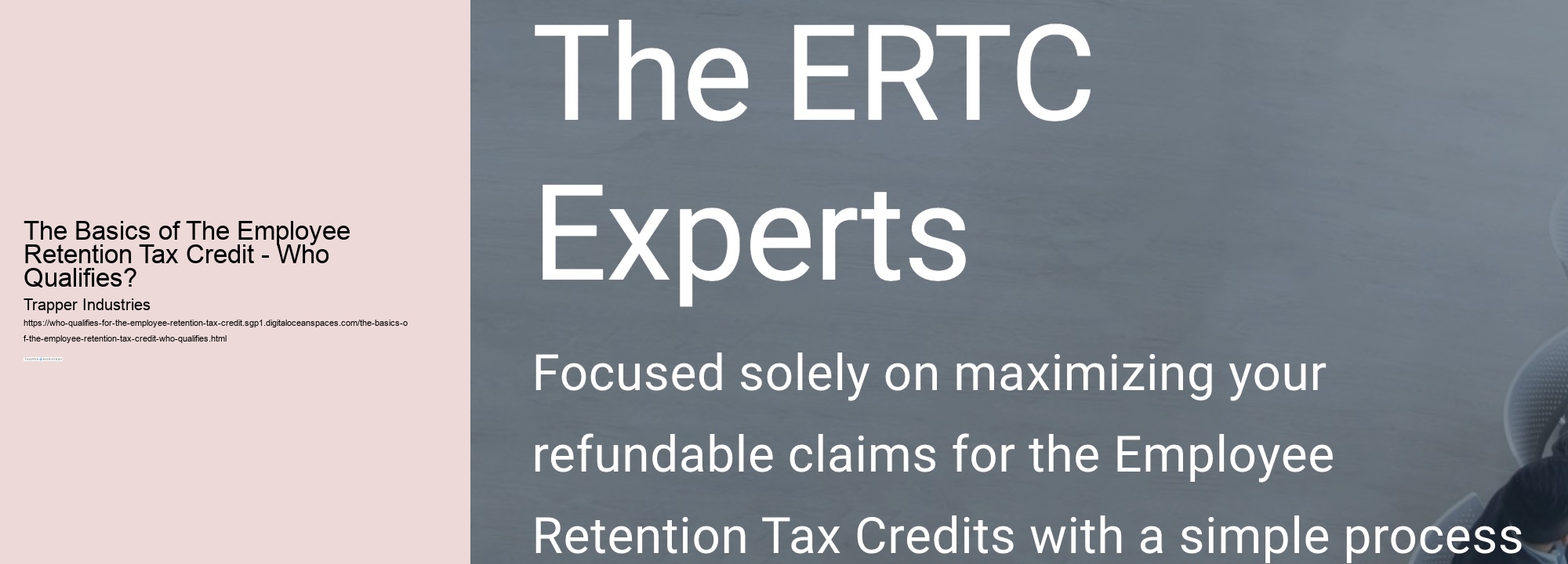 The Basics of The Employee Retention Tax Credit - Who Qualifies? 